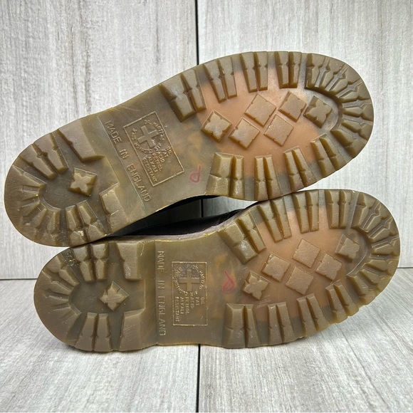 Vintage Y2K Dr. Martens Docs 8057 England Brown Leather Boots Womens Size 6 UK 4 - Picture 8 of 11